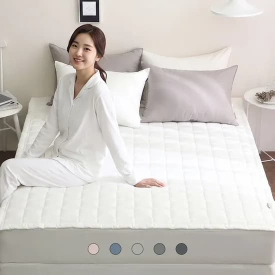 플러스 사계절 순면 고정밴딩 침대패드 (SS/Q) 6colors