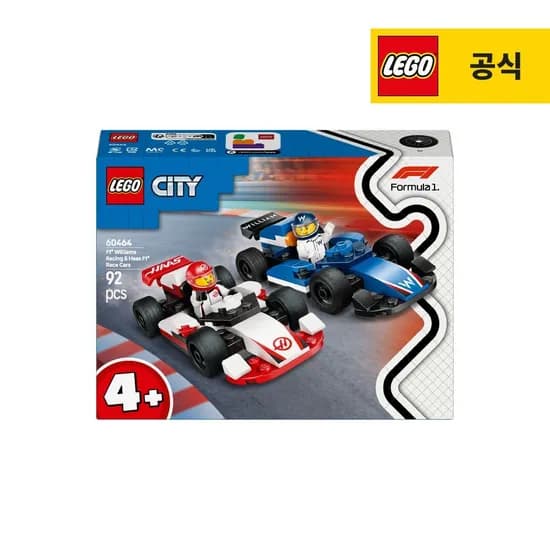 시티 60464 F1 Williams Racing & Haas F1 레이스 카