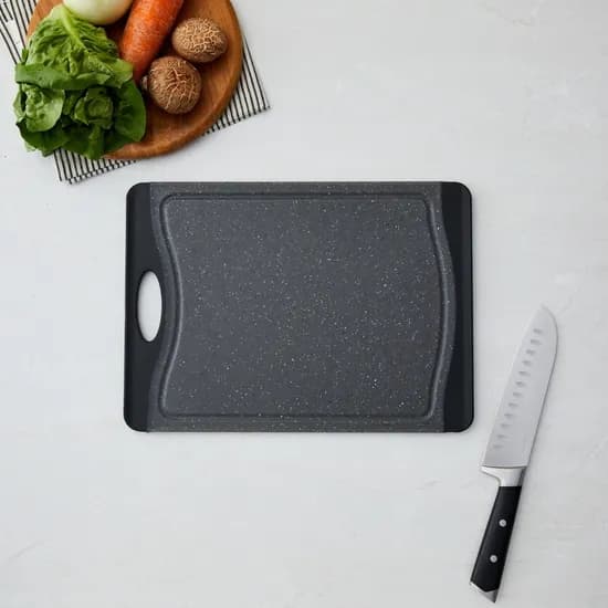 미끄럼방지 블랙마블 항균 PP도마 M 36X25cm