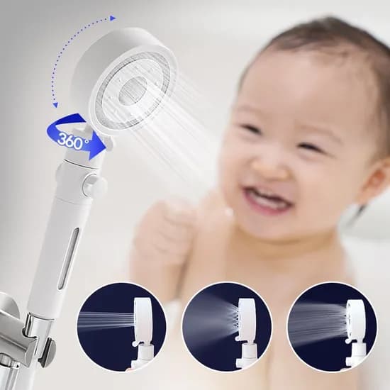 온가족이 쓰는 올인원 6단계 온오프 필터 샤워기+전용리필2개