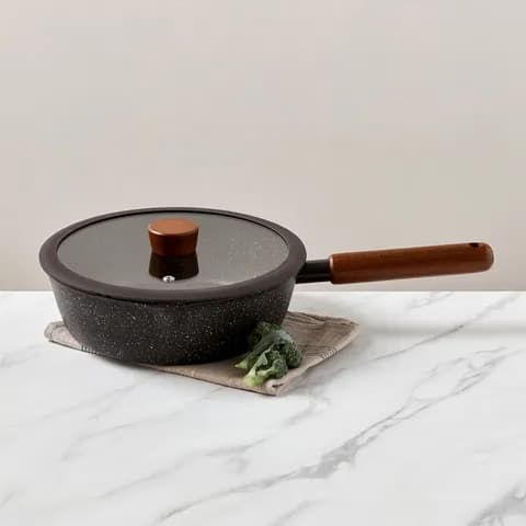 스플래터 티타늄코팅 인덕션겸용 냄비라이팬 24cm