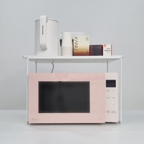 공간활용 전자레인지 선반 트레이 렌지대 화이트