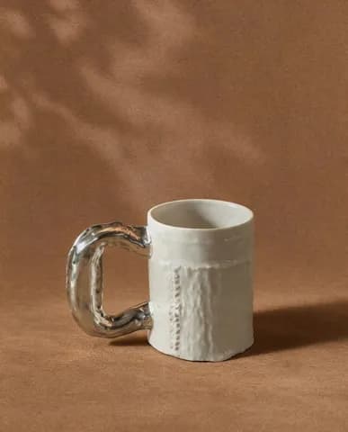 Tweed mug silver