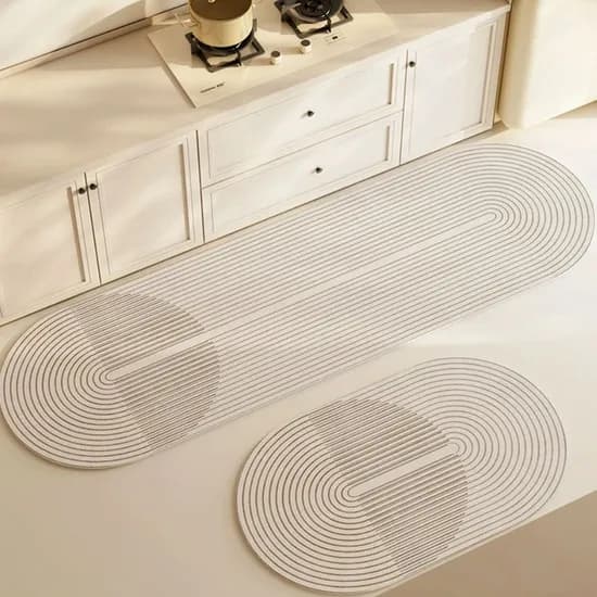 라운드 모던 워셔블 소프트 규조토 발매트 욕실 주방매트 (4size)