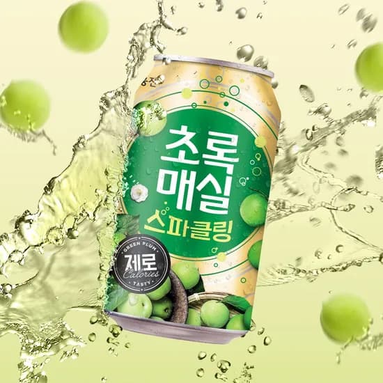 초록매실 스파클링 제로 350mL 24캔