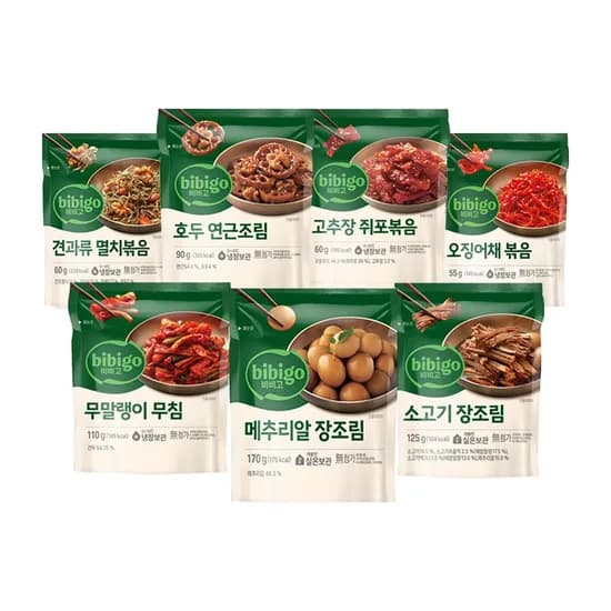 비비고 반찬 5+5 골라담기(오징어채볶음/무말랭이/장조림/멸치볶음/연근조림/쥐포볶음)