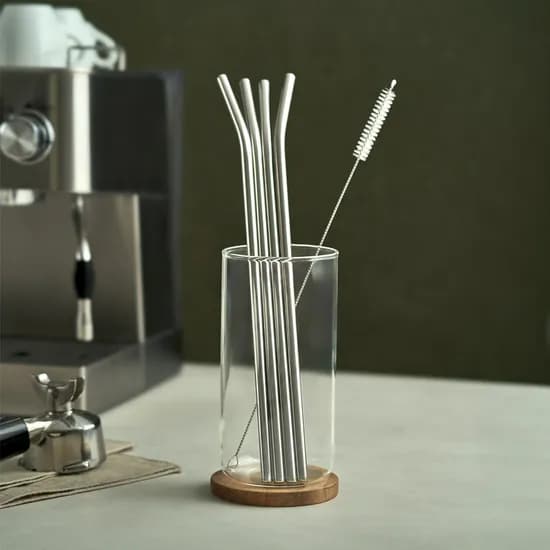 304 스트로우세트 (30cm 커브 4p+세척솔 1p)