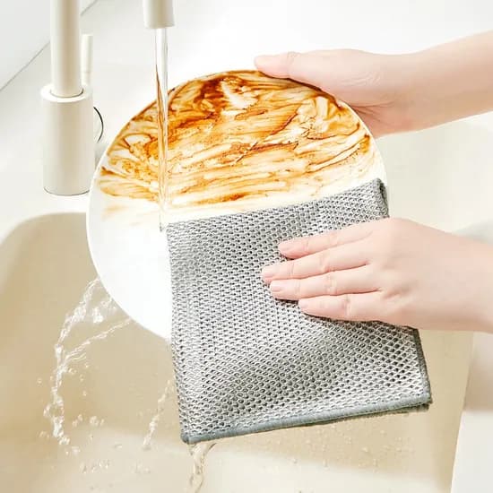 스크래치 없는 양면 두겹 빛나리 은사 설거지 수세미 대형 50장 세트