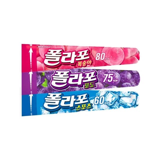 해태 폴라포 30개 (포도/ 복숭아 / 스포츠)