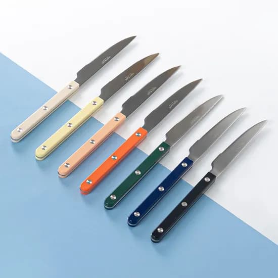 레브 스텐 컬러 핸들 테이블 디너 나이프 23.5cm