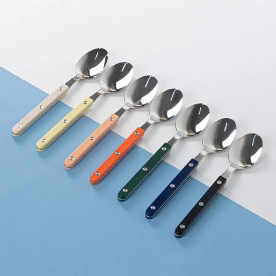 레브 스텐 컬러 핸들 양식 한식 디너 스푼 21.5cm