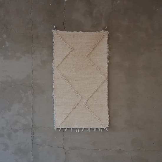 Natural Cotton Rug Zigzag 핸드메이드 포르투갈 코튼 러그
