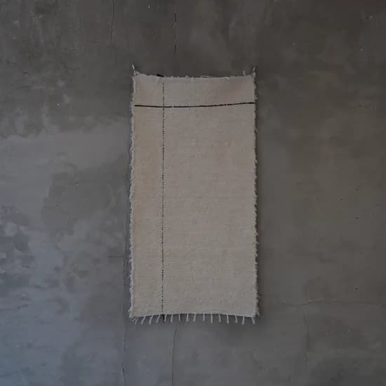 Natural Cotton Rug Black Line 포르투갈 내추럴 코튼 러그