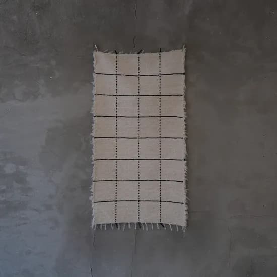 Natural Cotton Rug Check 포르투갈 내추럴 코튼 러그