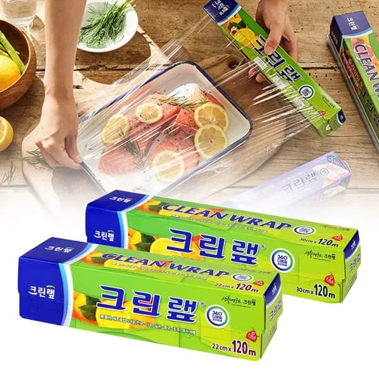 크린랲 비닐랩 대용량 22cm x 120m + 30cm x 120m