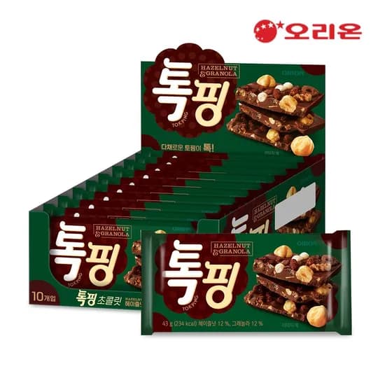톡핑 헤이즐넛 그래놀라 1P 43g 10개