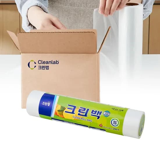 비닐 봉투 일회용 롤백 30cm x 40cm 대 200매 20개 비닐팩