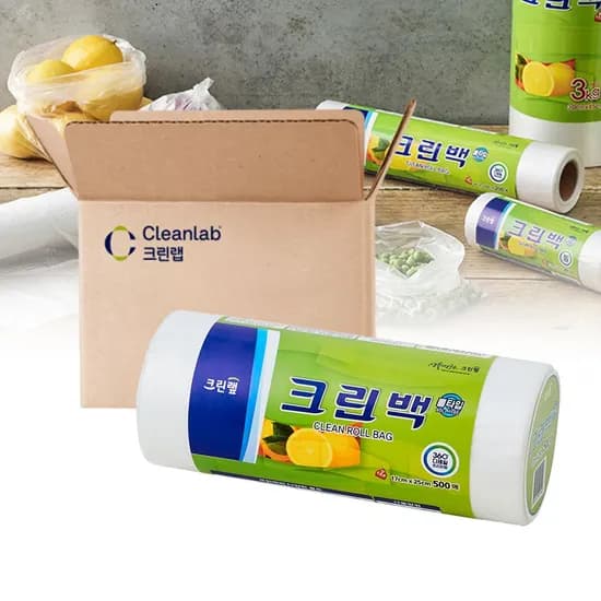 비닐 봉투 일회용 롤백 17cm x 25cm 미니 500매 20개 비닐팩