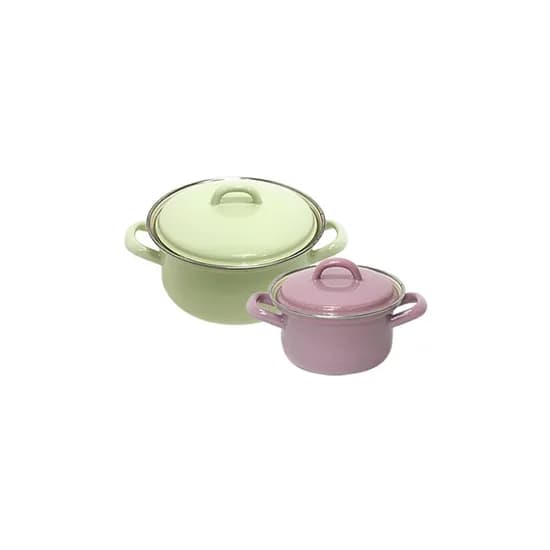 번트 법랑 양수냄비 2종세트 12cm 16cm