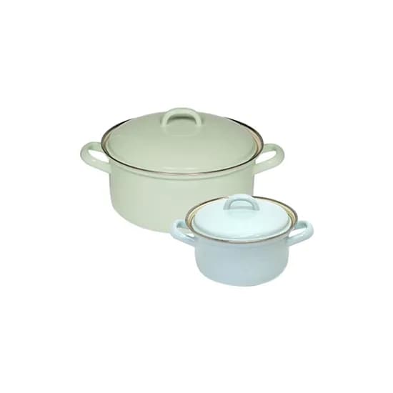 번트 법랑 양수냄비 2종세트 14cm 22cm