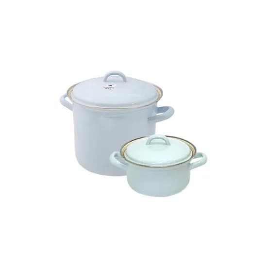 번트 법랑 양수냄비 2종세트 14cm 18cm