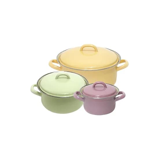 번트 법랑 양수냄비 3종세트 12cm 16cm 20cm
