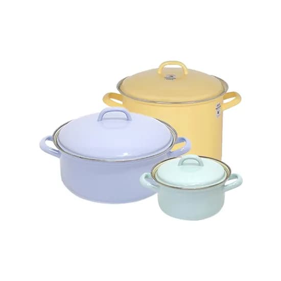 번트 법랑 양수냄비 3종세트 14cm 20cm 24cm