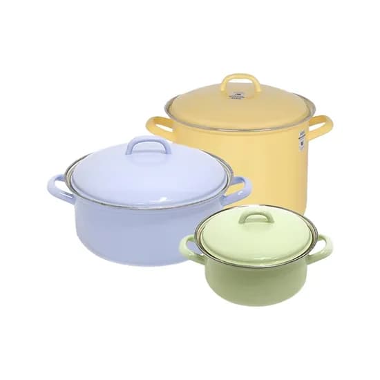 번트 법랑 양수냄비 3종세트 16cm 20cm 24cm