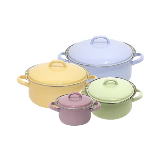 번트 법랑 양수냄비 4종세트 12cm 16cm 20cm 24cm