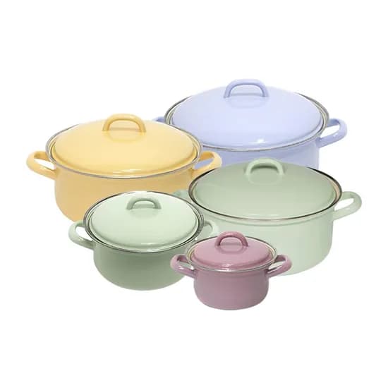 번트 법랑 양수냄비 5종세트 12cm 16cm 20cm 22cm 24cm