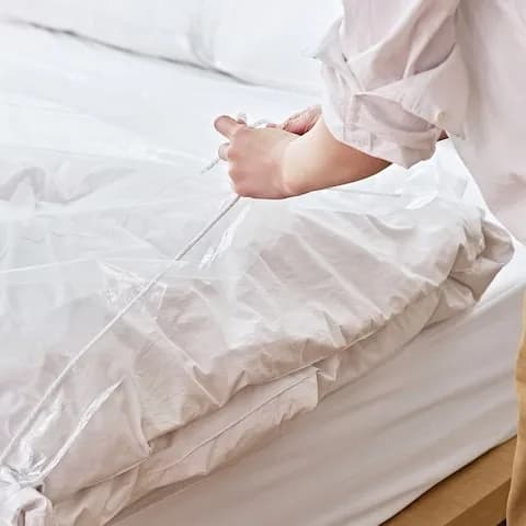 국산 다용도 끈 투명 비닐봉투 대형 3매