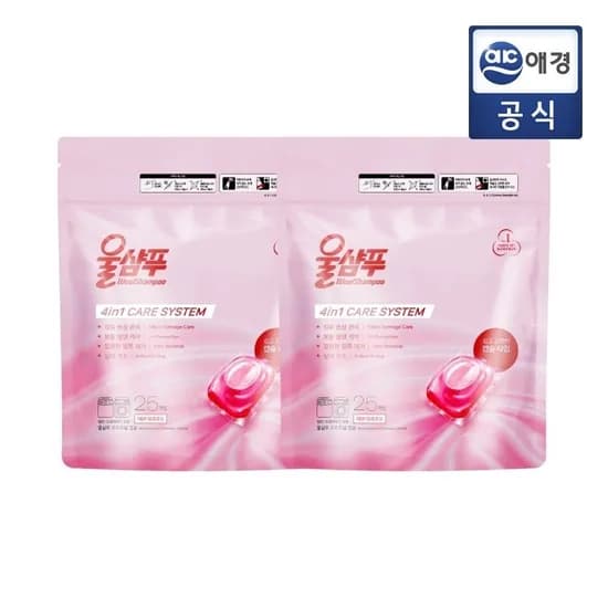 울샴푸 오리지널 캡슐세제 25입X2개 (총50입)