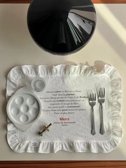 merci Ruffle mat 메르시 레터링 러플매트