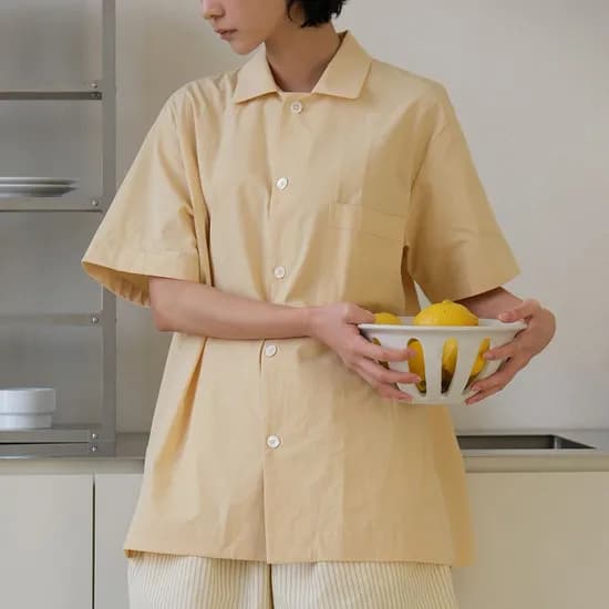 Short Sleeve Pajama Shirt (4 colors, 2 sizes)