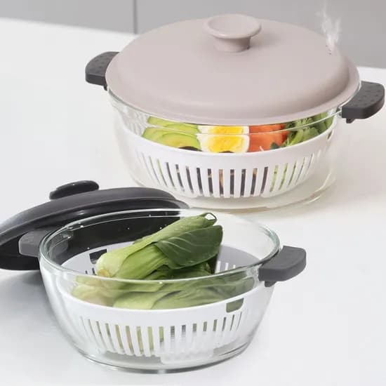 내열유리 전자레인지용기 계란찜기 유리캐서롤 라면용기 찜기