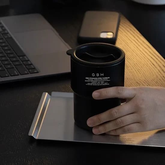 STAINLESS STEEL TUMBLER BLACK 스테인리스 텀블러
