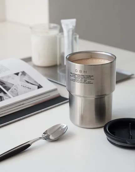 STAINLESS STEEL TUMBLER  MATT SILVER 무광 실버 텀블러