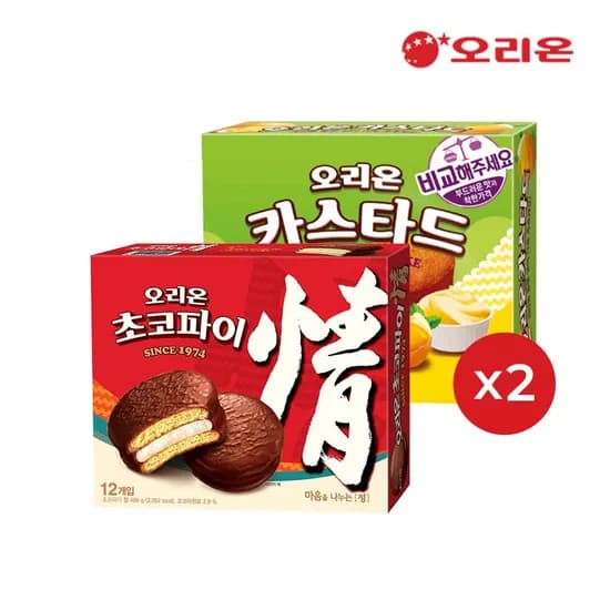 초코파이 12P 2개 외 카스타드 12P 2개