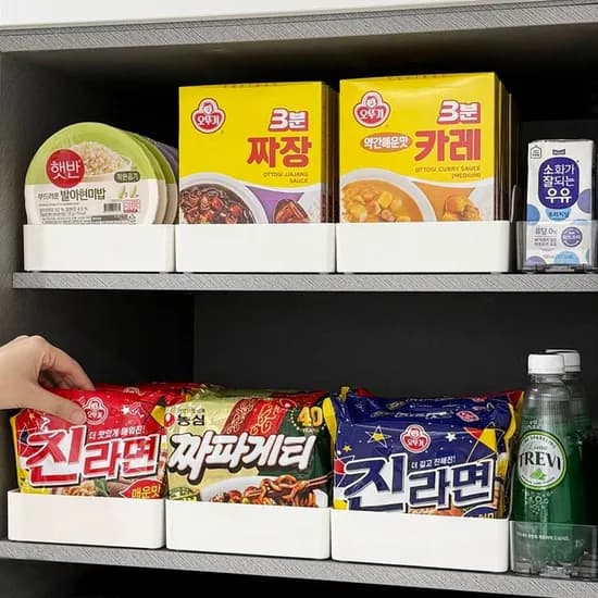 자동 라면 디스펜서 무조립 팬트리 수납 정리대