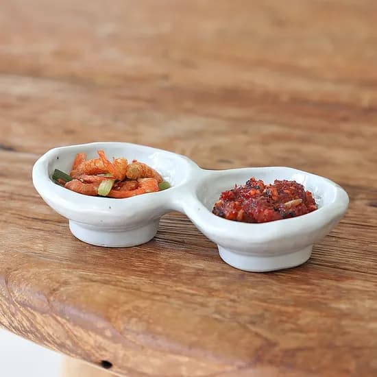 곱게 빚은 은유 2구 종지 국산 핸드메이드 프리미엄 도자기 식기 소스볼 찬기 접시 그릇