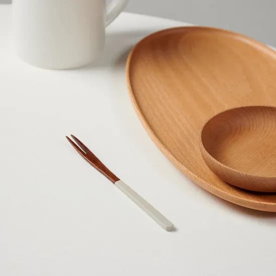 아이보리 옻칠 티포크 2P