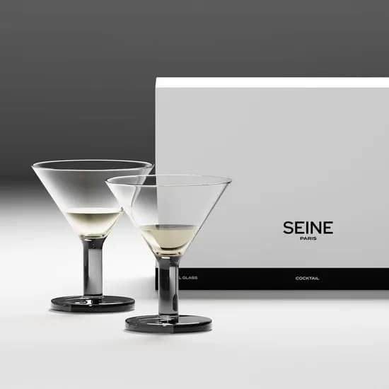 SEINE PARIS 크리스탈 글라스 NO.6 칵테일잔 2P세트 마티니 샴페인잔 집들이선물