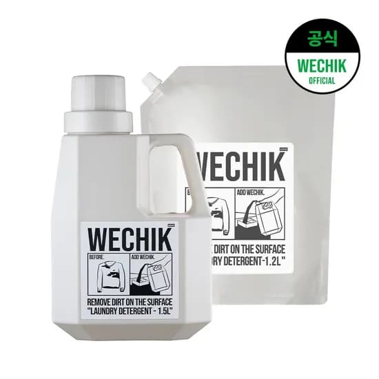 파워 효소 액체 세탁세제 1.5L + 세탁세제 리필 1.2L