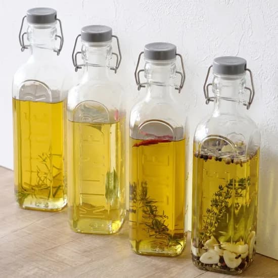 뉴클립탑 보틀 600ml 유리 오일병 소스병 4개