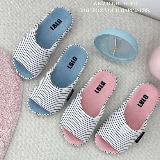 필릭스 컬러포인트 스트라이프 몰드형 굽 실내화 룸슈즈 거실화