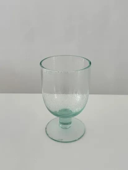 버블 민트 유리 고블렛 잔