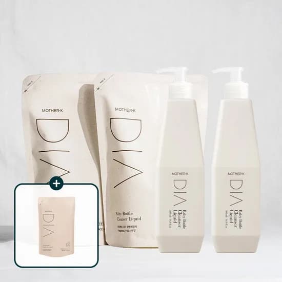 디아 젖병세정제 풀세트(본품 500ml*2개+리필 400ml*2개)(+리필 1개 추가증정)