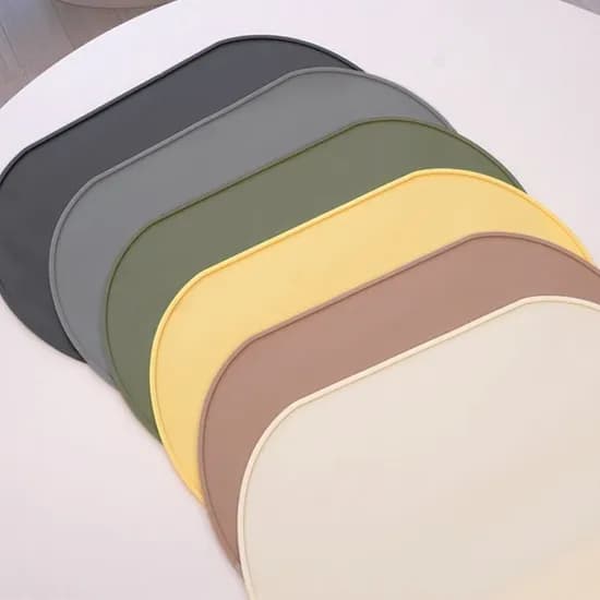 식탁 방수 실리콘 타원형 테이블매트 1+1 6colors