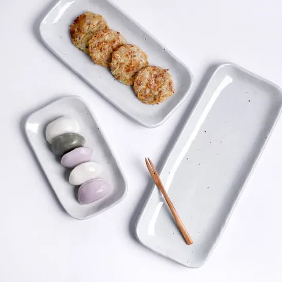 진 고백자 국산 도자기 직사각 접시 3size 택1
