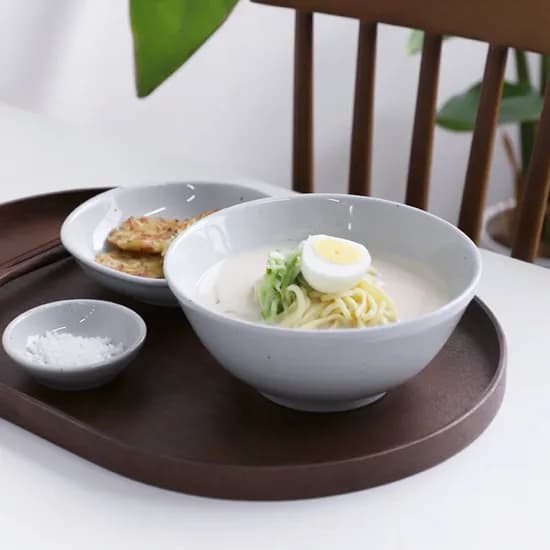 진 고백자 국산 도자기 삼각 우동면기 중 19cm 1p